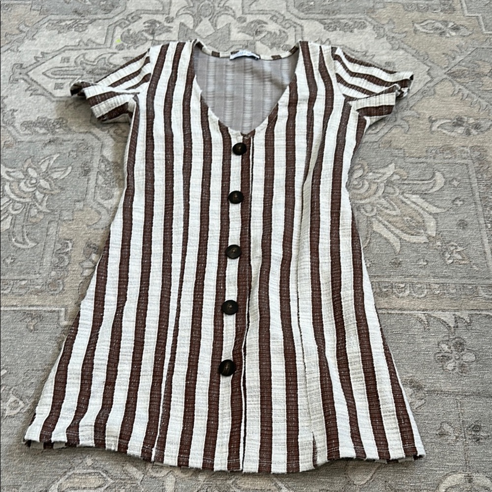 Striped Button-Down Dress